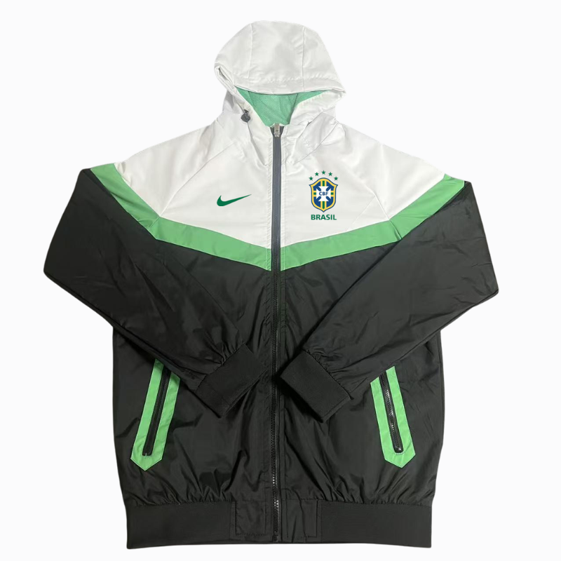 Brazil 2026 Windbreaker Jacket - White/Green
