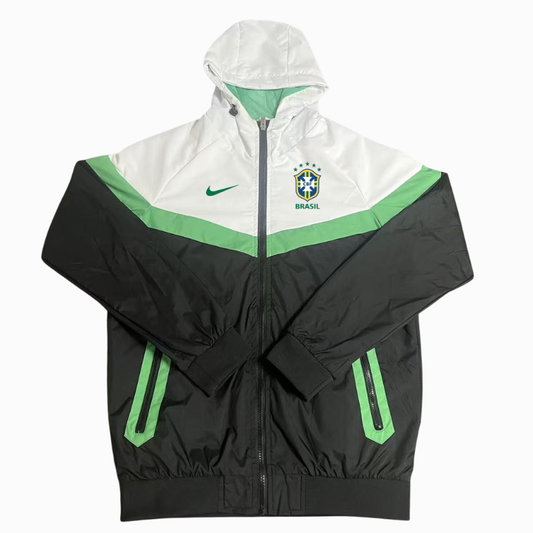 Brazil 2026 Windbreaker Jacket - White/Green