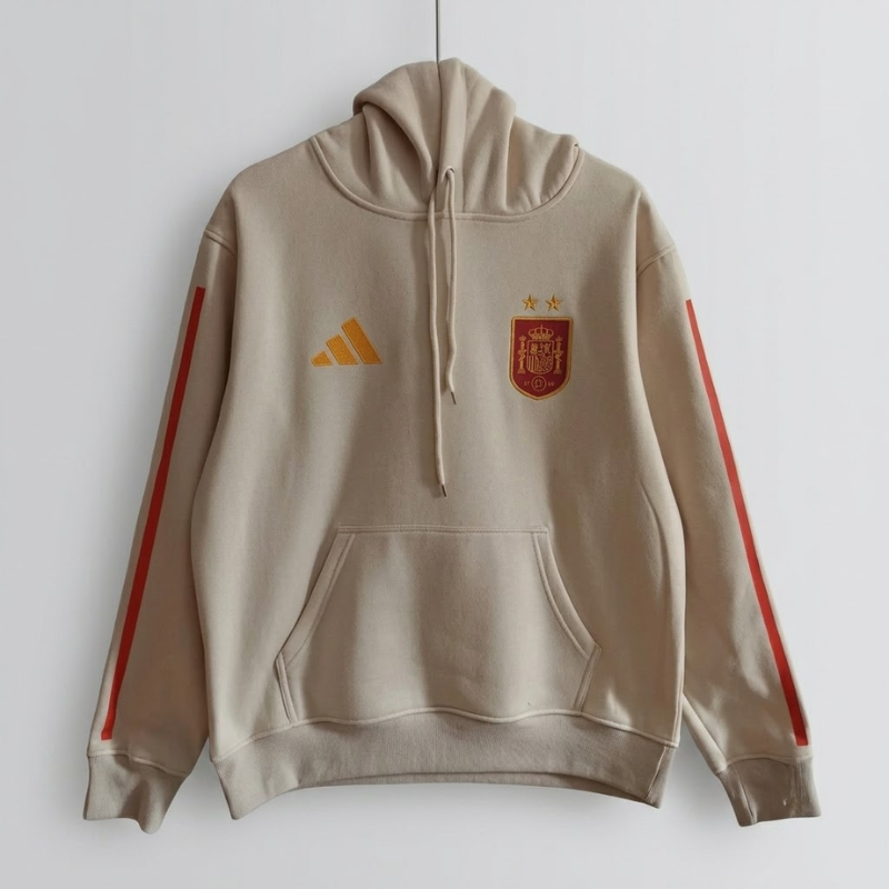 Spain 2026/27 Team Hoodie - Beige/Red