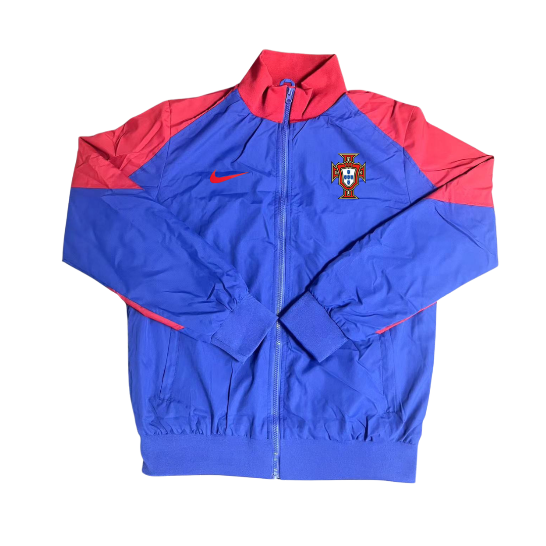 Portugal Windbreaker Jacket - Blue/Red