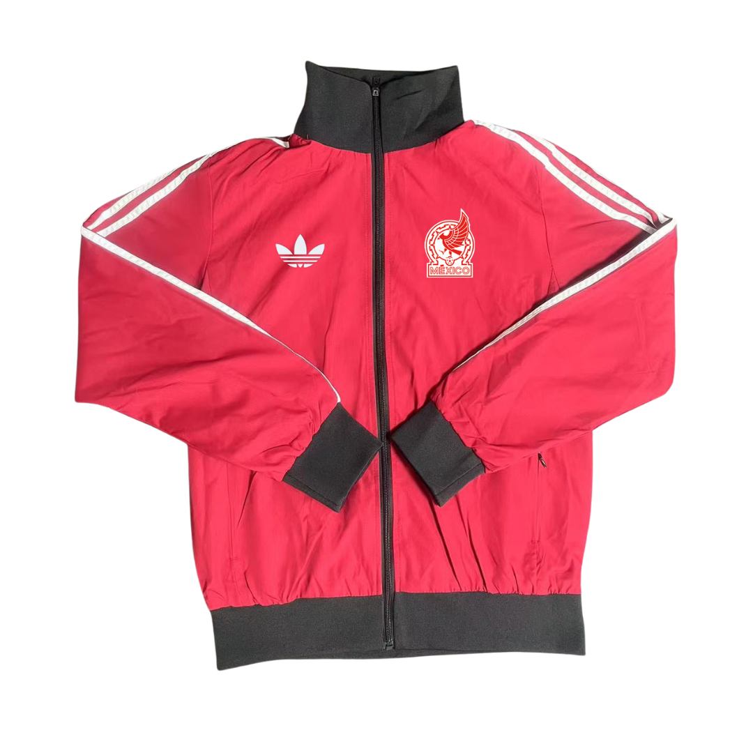 Mexico Windbreaker Jacket - Red/Black