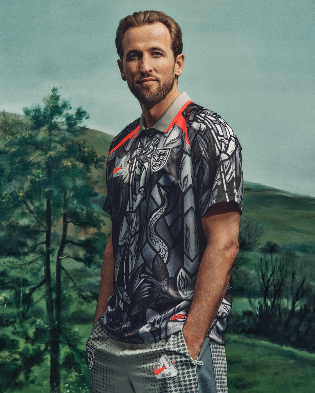 Palace x England 2026 "St. George" Stained Glass Jersey